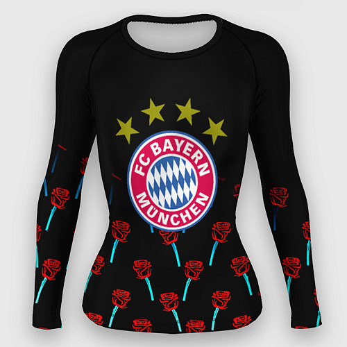 Женский рашгард Бавария Мюнхен розы паттерн / 3D-принт – фото 1