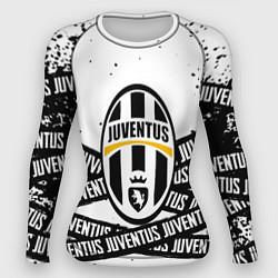 Рашгард женский Ювентус полосы паттерн лого, цвет: 3D-принт