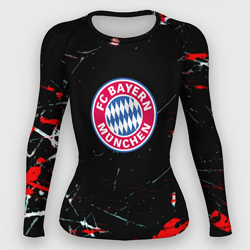 Женский рашгард Бавария Мюнхен штрихи красок / 3D-принт – фото 1
