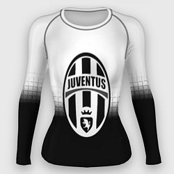 Женский рашгард Juventus черно белая геометрия