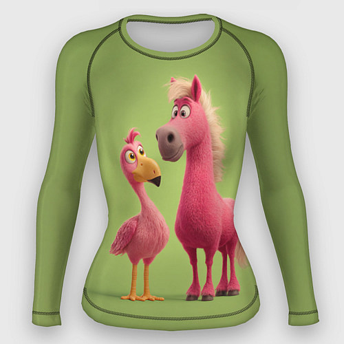 Женский рашгард Розовые они такие / 3D-принт – фото 1