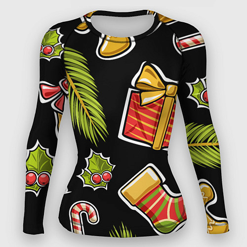 Женский рашгард Рождественский вайб / 3D-принт – фото 1