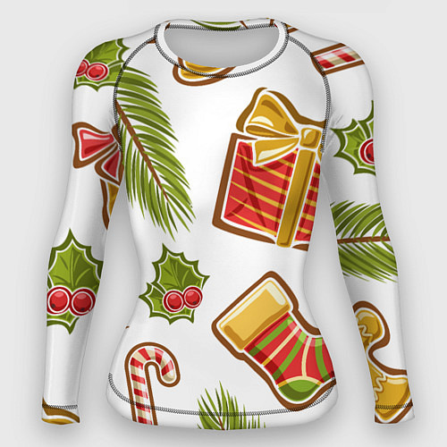 Женский рашгард Рождественский вайб / 3D-принт – фото 1