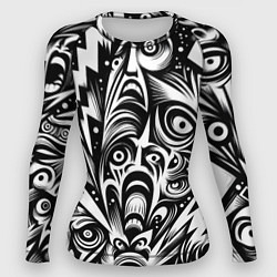 Женский рашгард Lightnings and faces - ai art fantasy