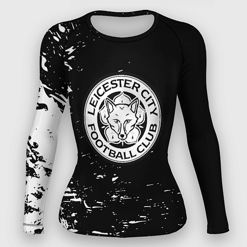 Женский рашгард Лестер сити краски белые / 3D-принт – фото 1