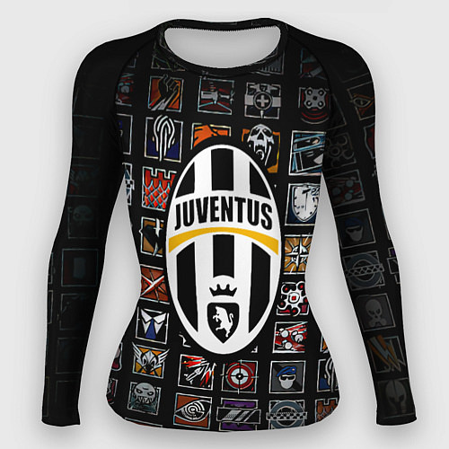 Женский рашгард Juventus ачивки паттерн / 3D-принт – фото 1