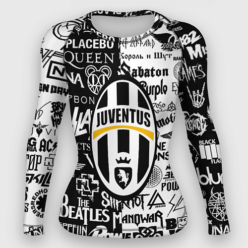 Женский рашгард Juventus рок музыка / 3D-принт – фото 1