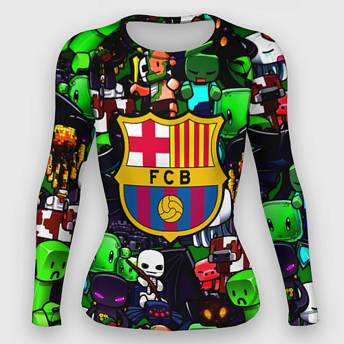 Женский рашгард Minecraft x barcelona fc / 3D-принт – фото 1