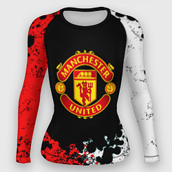 Женский рашгард Манчестер Юнайтед краски абстрактные