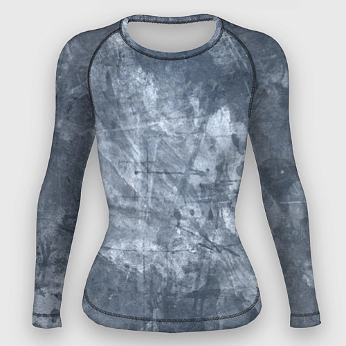 Женский рашгард Абстракция - gray-blue / 3D-принт – фото 1