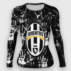 Женский рашгард Ювентус текстура руки краски