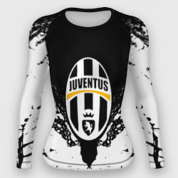 Рашгард женский Ювентус краски всплеск текстура, цвет: 3D-принт