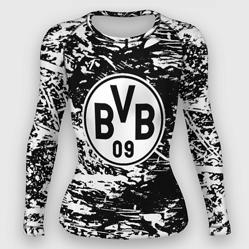 Женский рашгард Боруссиа белые краски / 3D-принт – фото 1