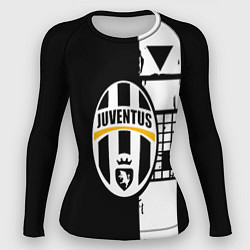 Женский рашгард Ювентус геометрия белая