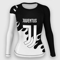 Рашгард женский Ювентус огонь текстура, цвет: 3D-принт