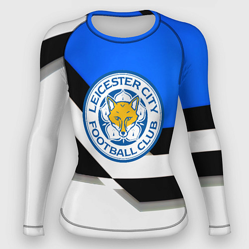 Женский рашгард Лестер сити геометрия полосы / 3D-принт – фото 1