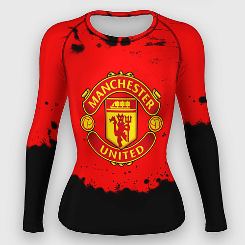 Женский рашгард Манчестер Юнайтед краски брызги / 3D-принт – фото 1