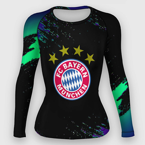 Женский рашгард Бавария Мюнхен краски текстура / 3D-принт – фото 1