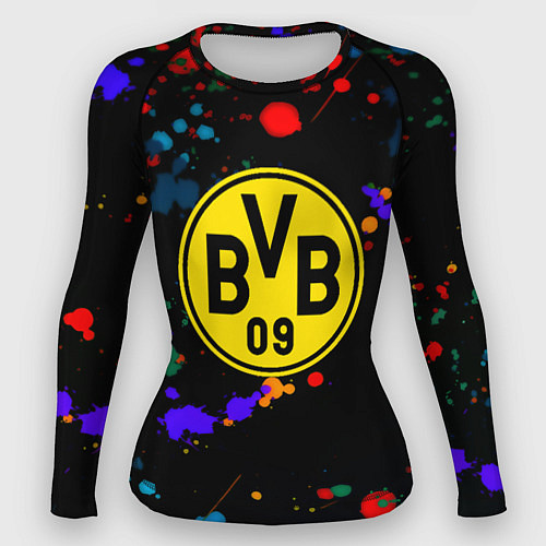 Женский рашгард Borussia краски всплеск текстура / 3D-принт – фото 1
