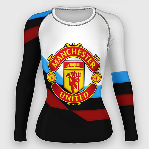 Женский рашгард Манчестер Юнайтед геометрия спорт / 3D-принт – фото 1