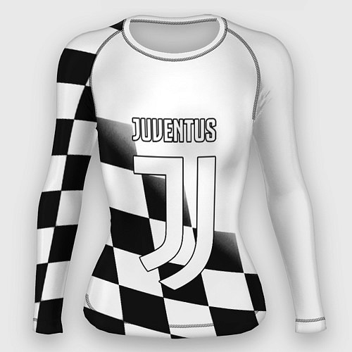 Женский рашгард Ювентус клетка краски / 3D-принт – фото 1