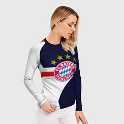 Рашгард женский Бавария звезды геометрия, цвет: 3D-принт — фото 2