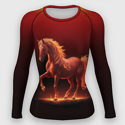 Женский рашгард Узор с конем огнем