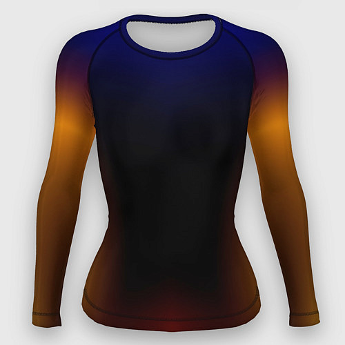Женский рашгард Color black red blue / 3D-принт – фото 1