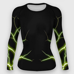 Женский рашгард Color green black