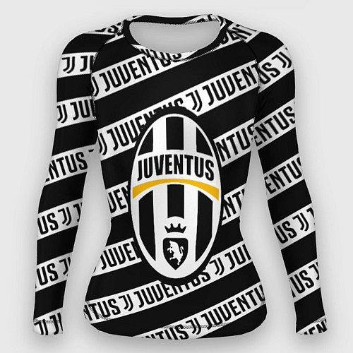 Женский рашгард Ювентус полосы линии спорт / 3D-принт – фото 1