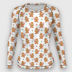 Женский рашгард Имбирные человечки и карамельные трости
