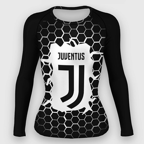 Женский рашгард Juventus соты текстура краски / 3D-принт – фото 1