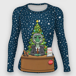 Рашгард женский Я устал - новогодний мем 2026, цвет: 3D-принт