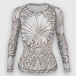 Рашгард женский Вензельные цветы, цвет: 3D-принт