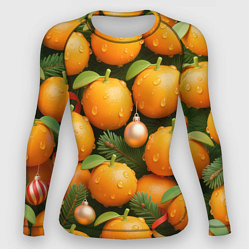 Женский рашгард Мандариновое настроение / 3D-принт – фото 1