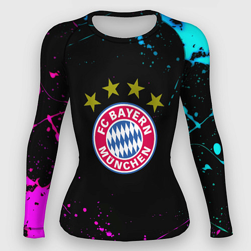 Женский рашгард Бавария Мюнхен неоновый всплеск / 3D-принт – фото 1