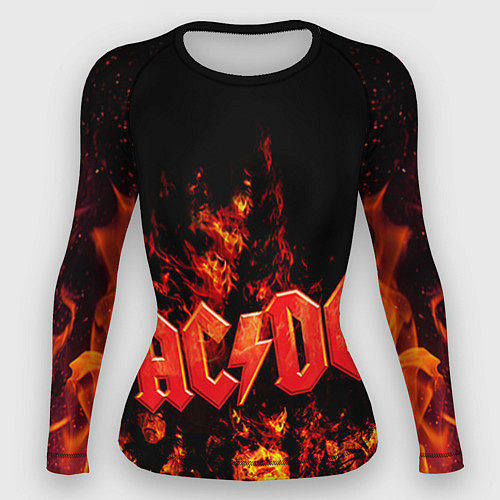 Женский рашгард AC/DC Flame / 3D-принт – фото 1