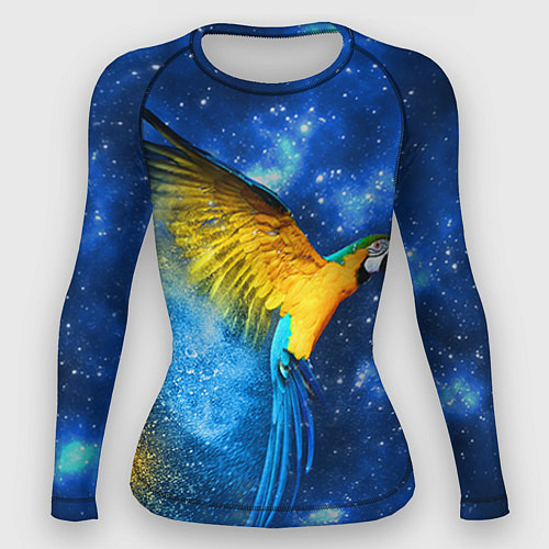 Женский рашгард Космический попугай / 3D-принт – фото 1