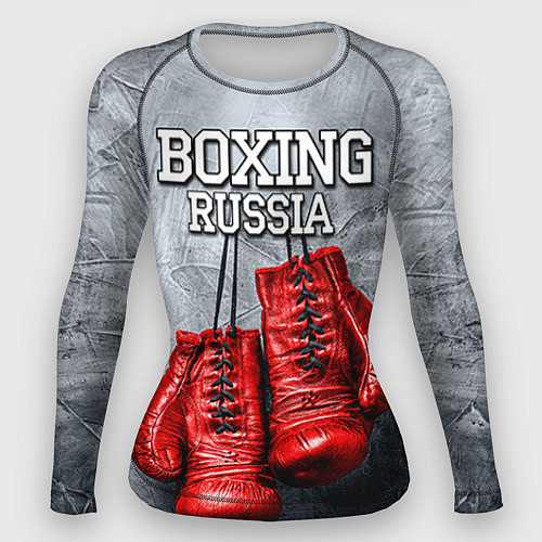 Женский рашгард Boxing Russia / 3D-принт – фото 1