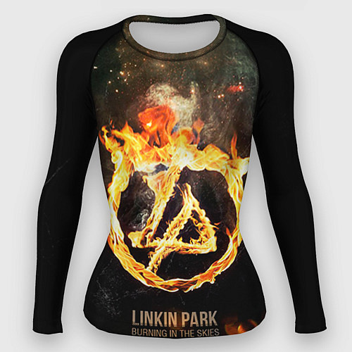 Женский рашгард Linkin Park: Burning the skies / 3D-принт – фото 1