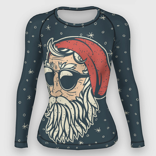 Женский рашгард Санта хипстер / 3D-принт – фото 1