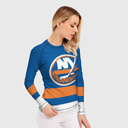 Рашгард женский New York Islanders, цвет: 3D-принт — фото 2