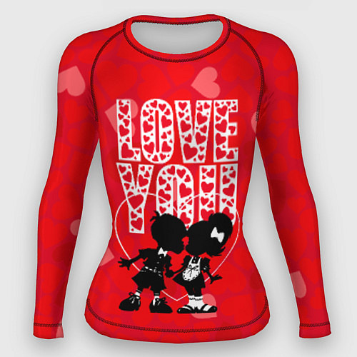Женский рашгард Love you / 3D-принт – фото 1