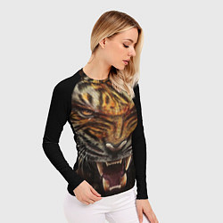 Рашгард женский Разъяренный тигр, цвет: 3D-принт — фото 2