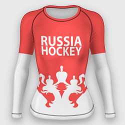 Рашгард женский Russia Hockey, цвет: 3D-принт