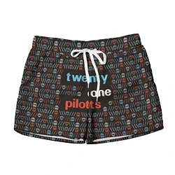 Шорты женские Twenty One Pilots, цвет: 3D-принт