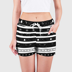 Шорты женские Рождество, цвет: 3D-принт — фото 2