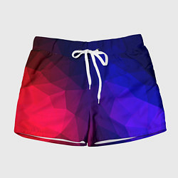 Шорты женские Red&Blue, цвет: 3D-принт