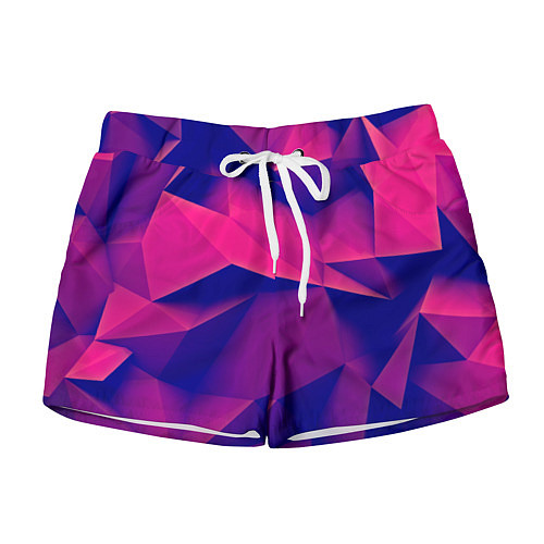 Женские шорты Violet polygon / 3D-принт – фото 1