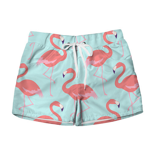 Женские шорты Розовые фламинго / 3D-принт – фото 1